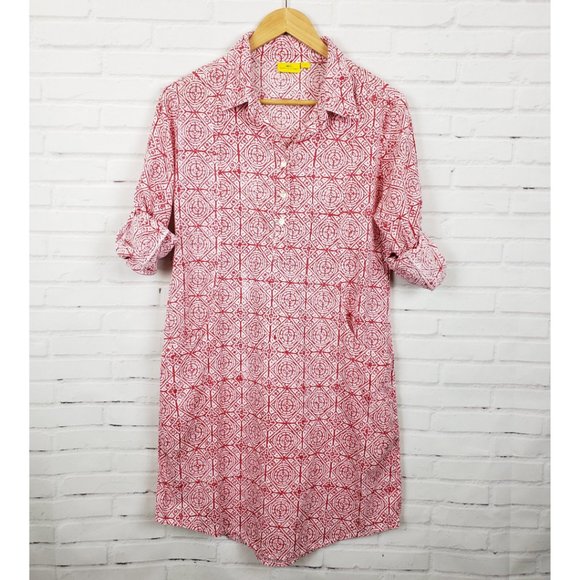Roberta Roller Rabbit Dresses & Skirts - Roberta Roller Rabbit Geometric Cotton Shirt Dress